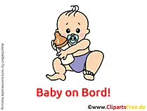 Aufkleber selbst gestalten Baby on Bord mit unseren Cliparts