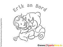 Autoaufkleber Geschwister selbt gestalten mit unseren Cliparts