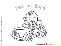 Baby an Board Aufkleber selbst gestalten mit unseren Cliparts