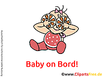 Baby an Bord Aufkleber mit unseren Cliparts selbst machen