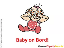 Baby an Bord Aufkleber mit unseren Cliparts selbst machen
