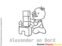 Baby Autosticker selbst gestalten mit unseren Cliparts