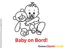 Baby Clip Art black and white