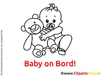 Baby Clip Art black and white