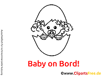 Baby Clipart schwarz-weiss