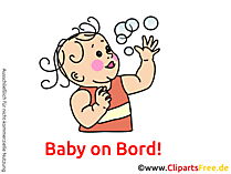 Baby in Badewanne Bild, Cartoon, Grafik, Clipart