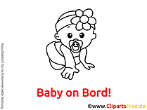 Baby mit Nuckel Clipart, Cartoon, Bild