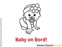 Baby mit Nuckel Clipart, Cartoon, Bild