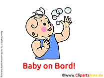 Baby on Bord Clipart