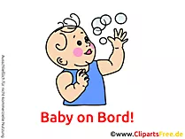 Baby on Bord Clipart