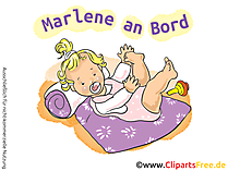 Baby on Tour Aufkleber selbt gestalten mit unseren Cliparts