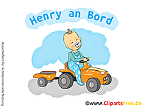 Babyaufkleber Auto selbt gestalten mit unseren Cliparts