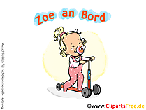 Babyaufkleber fürs Auto kostenlos