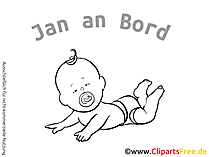 Babyaufkleber mit Namen fürs Auto