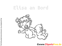 Babyaufkleber mit Wunschnamen selbst gestalten mit unseren Cliparts