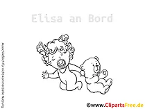Babyaufkleber mit Wunschnamen selbst gestalten mit unseren Cliparts