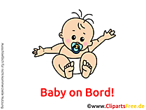 Babyaufkleber selbst gestaslten mit unseren Cliparts