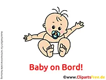 Babyaufkleber selbst gestaslten mit unseren Cliparts