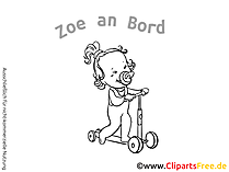 Kinder Autoaufkleber selbst gestalten mit unseren Cliparts