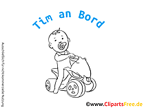 Kindernamen auf dem Auto selbst gestalten mit unseren Cliparts