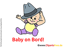 Lustiges Baby lacht Clipart, Bild, Cartoon, Grafik