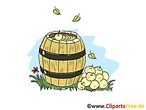 Äpfelernte im Herbst Cliparts, Bilder, Grafiken