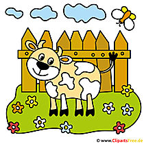 Cartoon nyuj - farm pictures