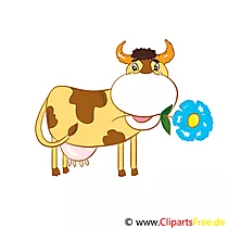 Cliparts Kuh Cartoon kostenlos
