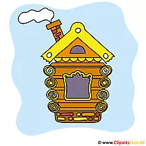 Haus aus Holz Bild Clipart kostenlos