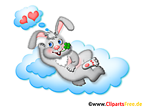 Kaninchen, Liebe Clipart, Grafik, Illustration, Bild
