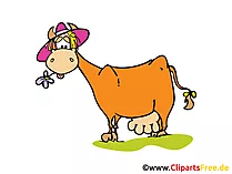 Kuh Bild, Cartoon, Comic, Clipart, Grafik gratis