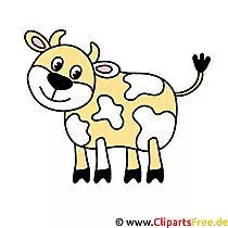 Kuh Cartoon Bild kostenlos
