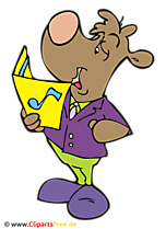 Lied zum Geburtstag Clipart, Bild, Cartoon, Grafik