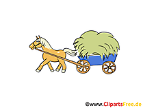 Pferdefuhrwerk Bauernhof Bilder, Cliparts, Cartoons