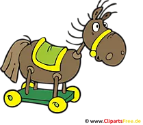 Pferdschauckel Spielzeug Cartoon, Bild, Clipart, Illustration
