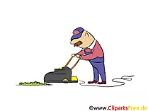 Rasenmähen Clipart, Bild, Illustration