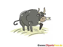 Rind Clipart, Bild, Cartoon, Grafik gratis