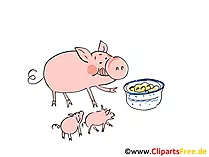 Tiere vom Bauernhof Bils, Illustration, Cliparts