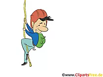 Alpinist, Bergsteiger Clipart, Bild, Illustration