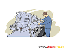 Ausbildung als Industriemechaniker Clipart, Bild, Grafik