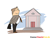 Bankkaufmann Clipart, Bild, Grafik zum Thema Ausbildungsberufe