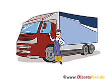 Berufskraftfahrer Clipart, Bild, Grafik zum Thema Ausbildungsberufe