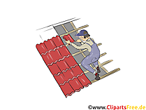 Dachdecker Clipart, Bild, Grafik zum Thema Ausbildungsberufe