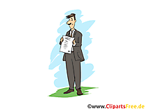 Diplomkaufmann Clipart, Bild, Grafik zum Thema Ausbildungsberufe