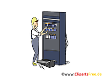 Elektroniker für Energie- und Gebäudetechnik Clipart, Bild, Grafik