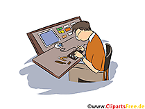 Elektroniker für Informations- und Systemtechnik Clipart, Bild, Grafik zum Thema Ausbildungsberufe