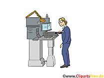 Fachkraft für Metalltechnik Clipart, Bild, Grafik zum Thema Ausbildungsberufe