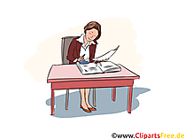 Finanzassistent Clipart, Bild Ausbildung, Berufe