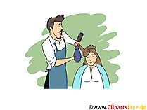 Friseur Clipart, Bild, Grafik zum Thema Ausbildungsberufe