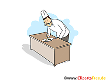 Gastronomiefachmann Clipart, Bild, Grafik zum Thema Ausbildungsberufe